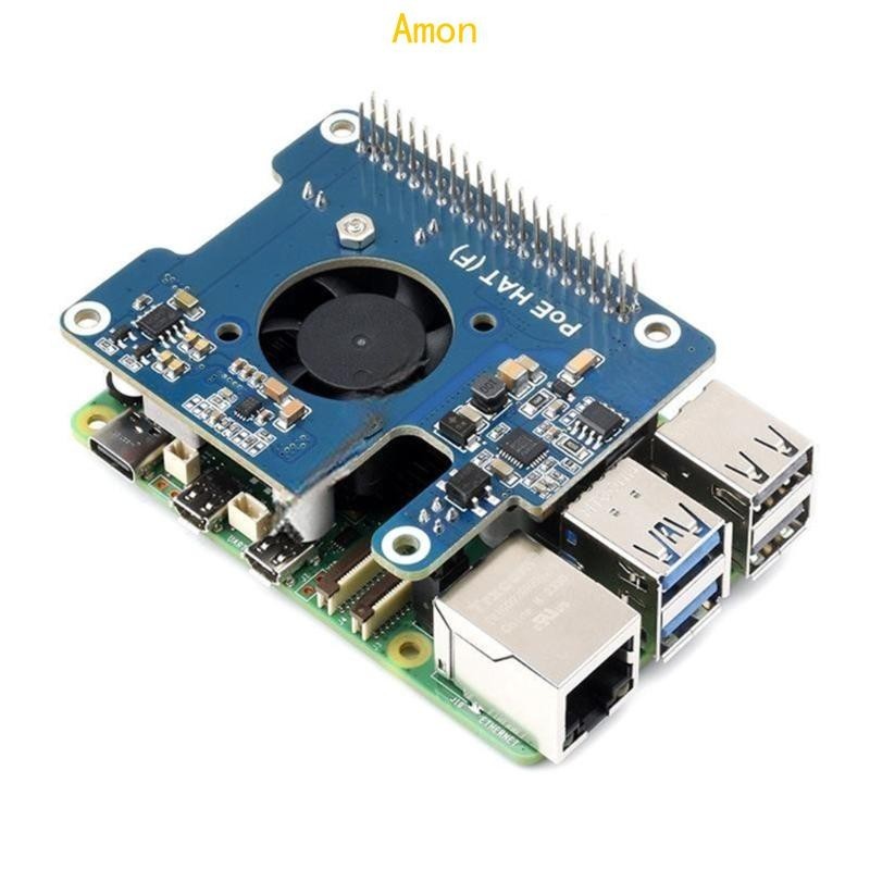 Amon For RPI5 Single Board Computer PoE Expansion Module with Heatsink ...