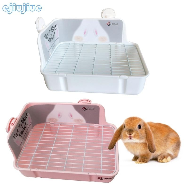 cc Rabbit Litter Box Toilet for Small Animal Corner Litter Pan Bunny ...