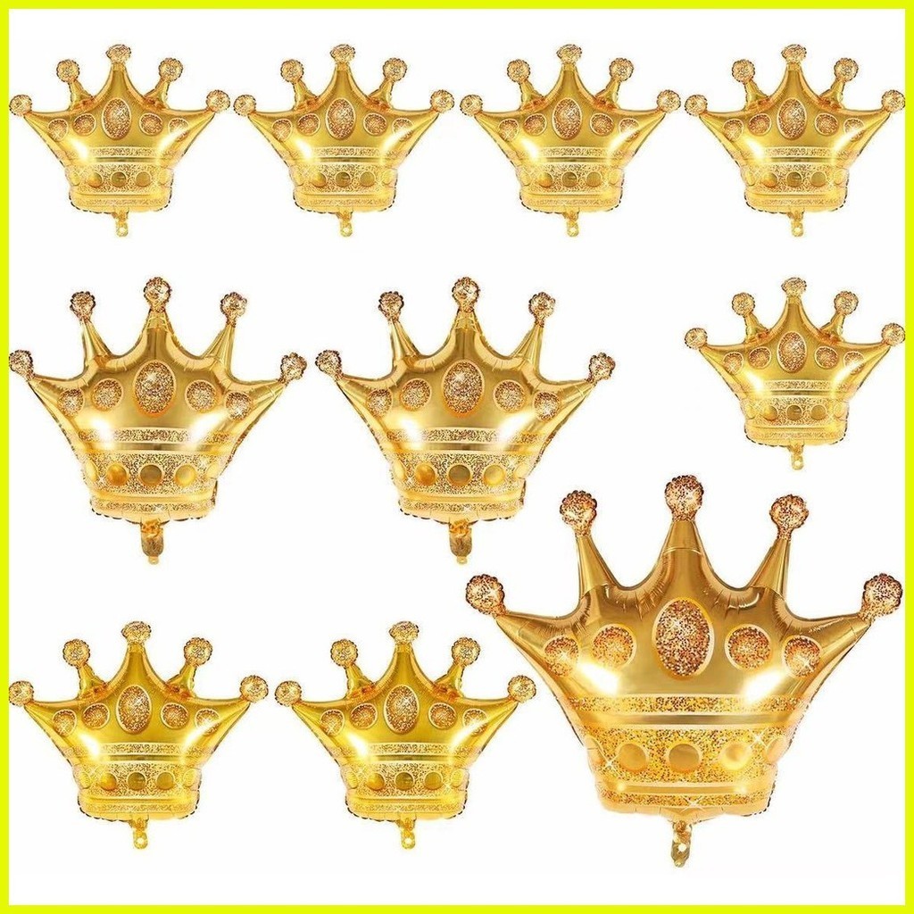 RNC Ready Stock Big Gold Crown Foil Balloon / Bar King Happy New Year ...