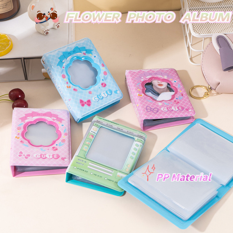 3 Inch Korean Photo Album Cute Flower 40 Pockets Idol Photocard ...