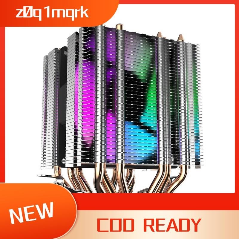 Cpu Air Cooler 6 Heat Pipes Twin-Tower Heatsink With 90Mm Rainbow Led ...