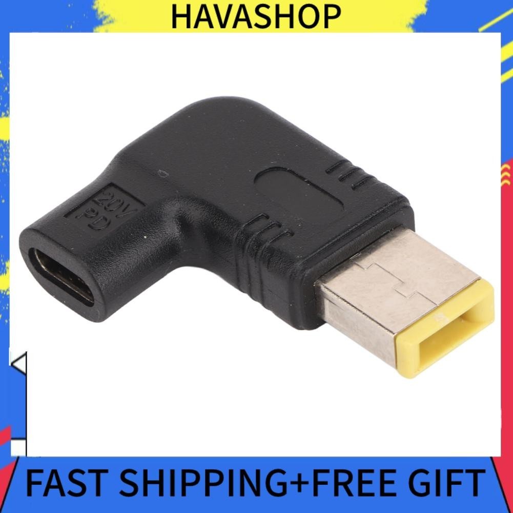 Havashop Type C Female To Tip Adapter to 100W PD Fast Charging 90 ...