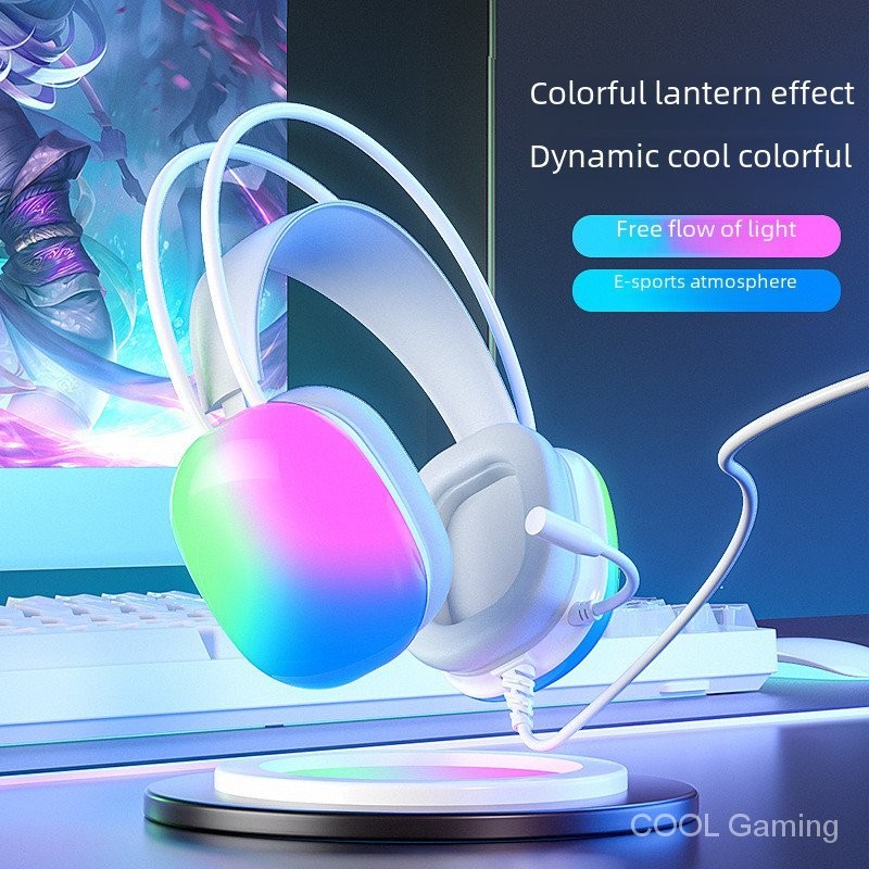 Gaming Cyber Glow Headset with USB Headphones and Mic | Shopee Philippines