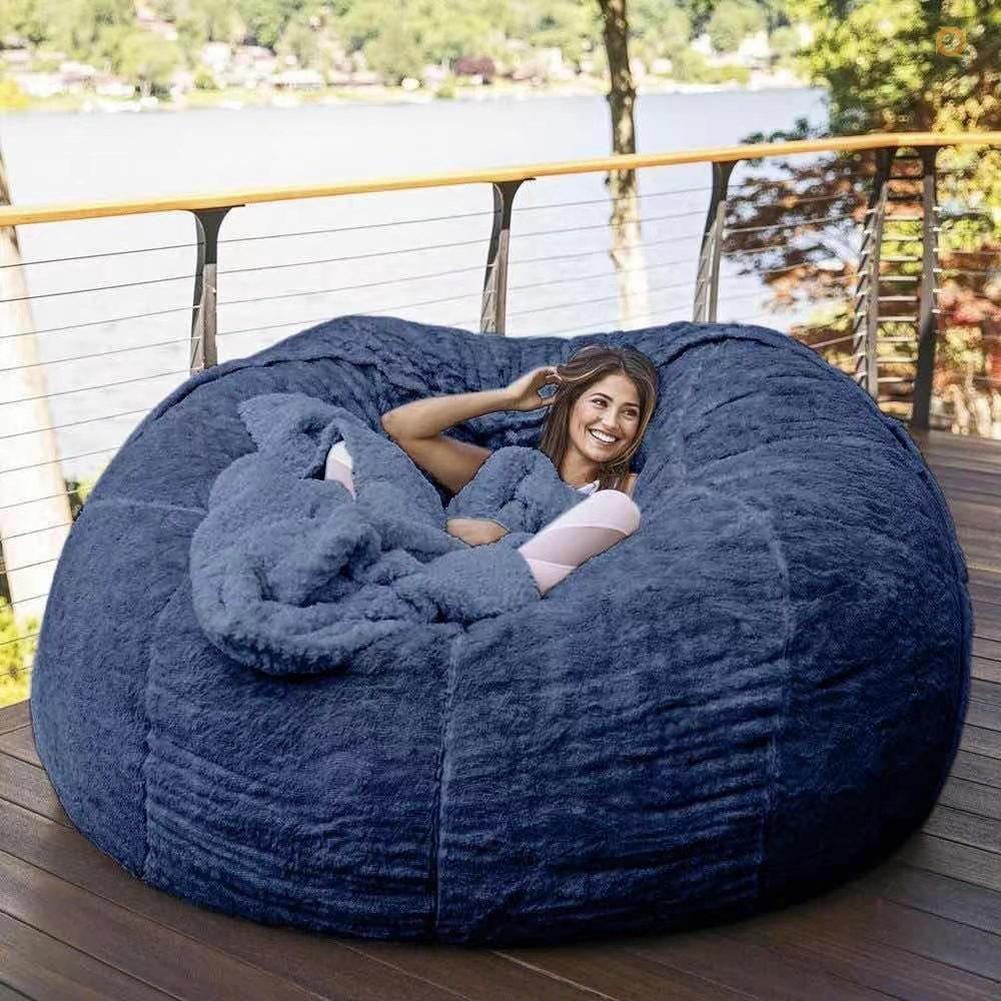 Bed Cover Bean Bag Chair Cover Only 5FT Giant Fur Bean Bag Chair