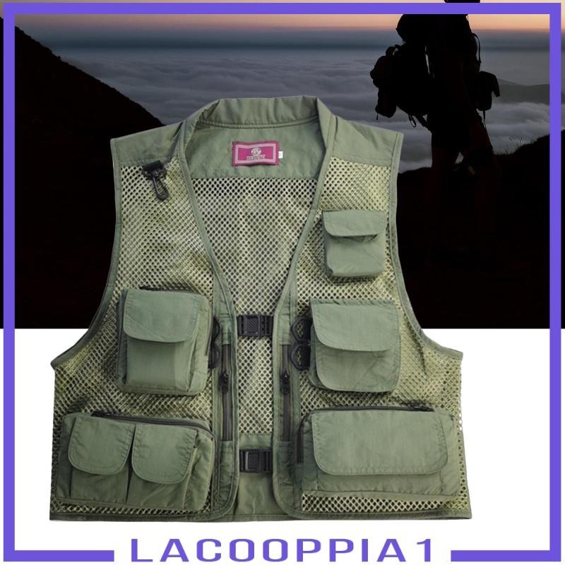[Lacooppia1] Multipurpose Men Fishing Vest Mesh Cloth Polyester for ...