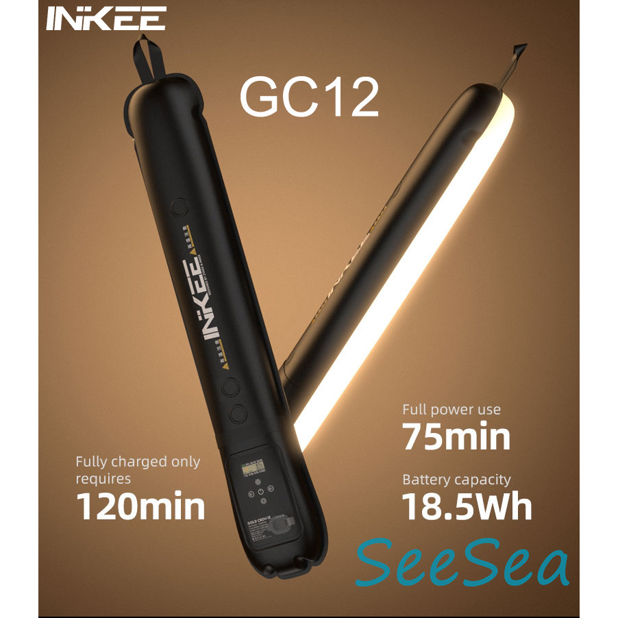 INKEE GC12 Luce LED Gonfiabile 200 LED – Bi-Color 2700-6500K, CRI 95+, IP66, Portatile Con Batteria 2500mAh