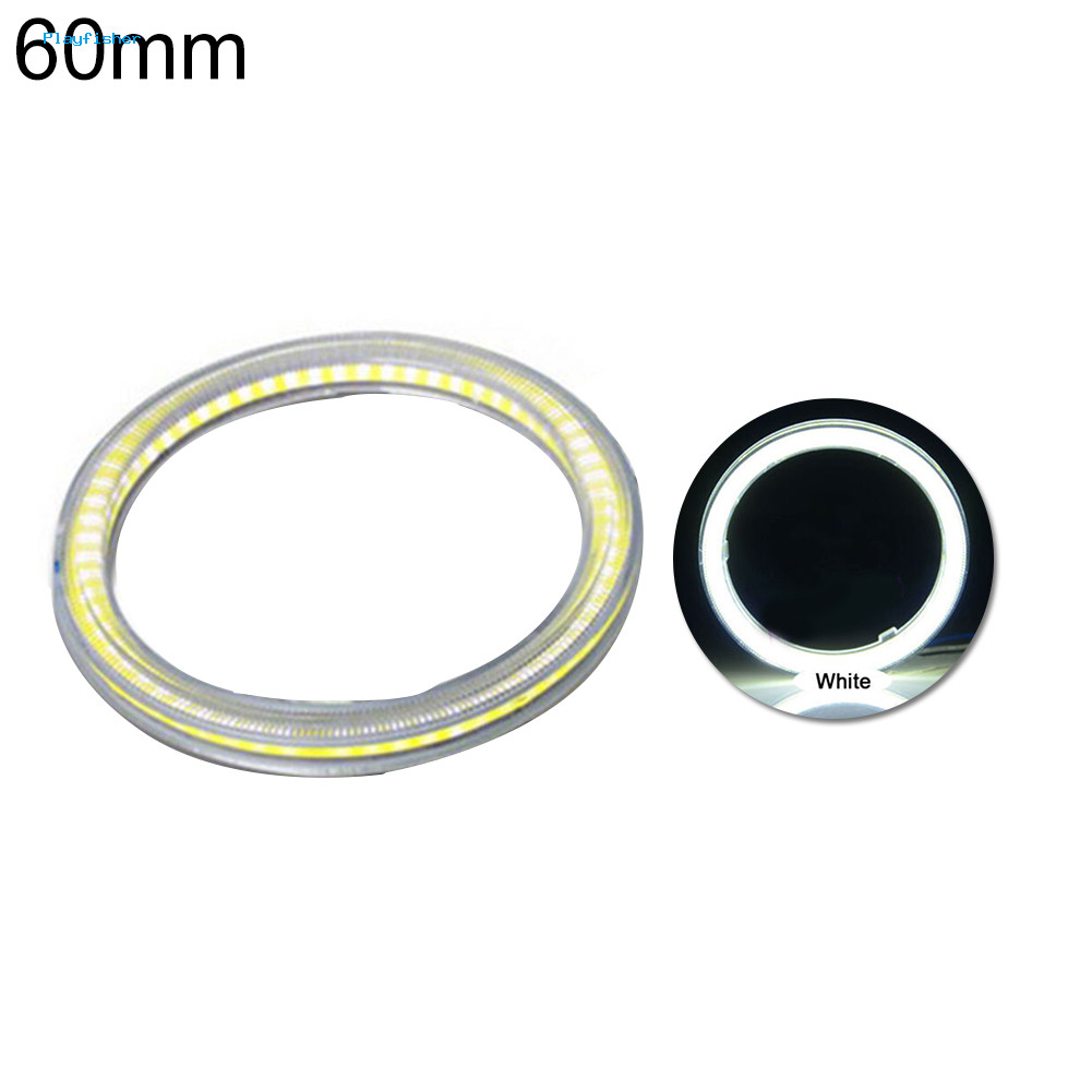 60mm-120mm Car Vehicle Universal COB Angel Eye LED Ring Light Headlight ...