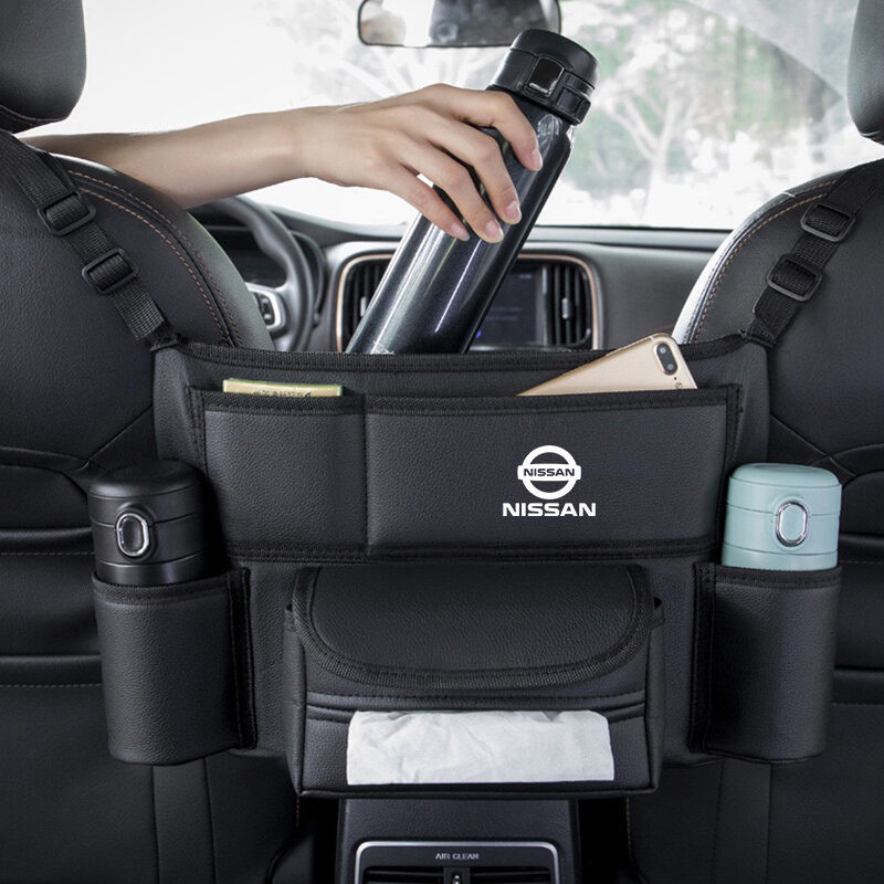 Leather Car Seat Middle Hanger Storage Bag for Nissan Sentra Altima ...