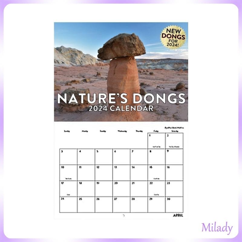 Milady Natures Dongs Calendar 2024 Funny Adult Shaped Picture Wall