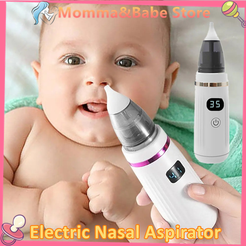 Baby Electric Nasal Aspirator 5 Levels Suction Adjustable Quiet Snot ...