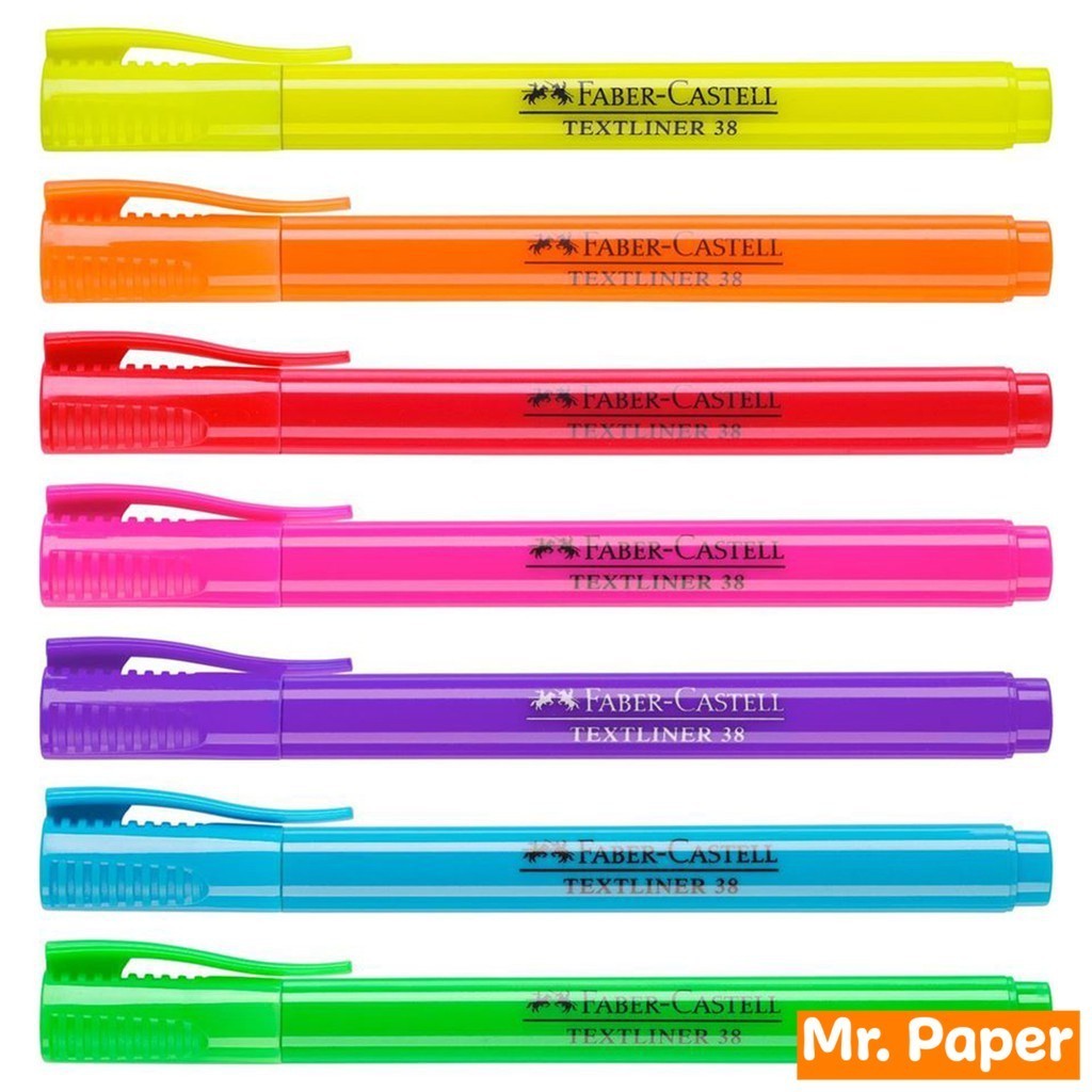 Faber-Castell Textliner 38 | Superflourescent Pastel | Highlighter | Mr ...
