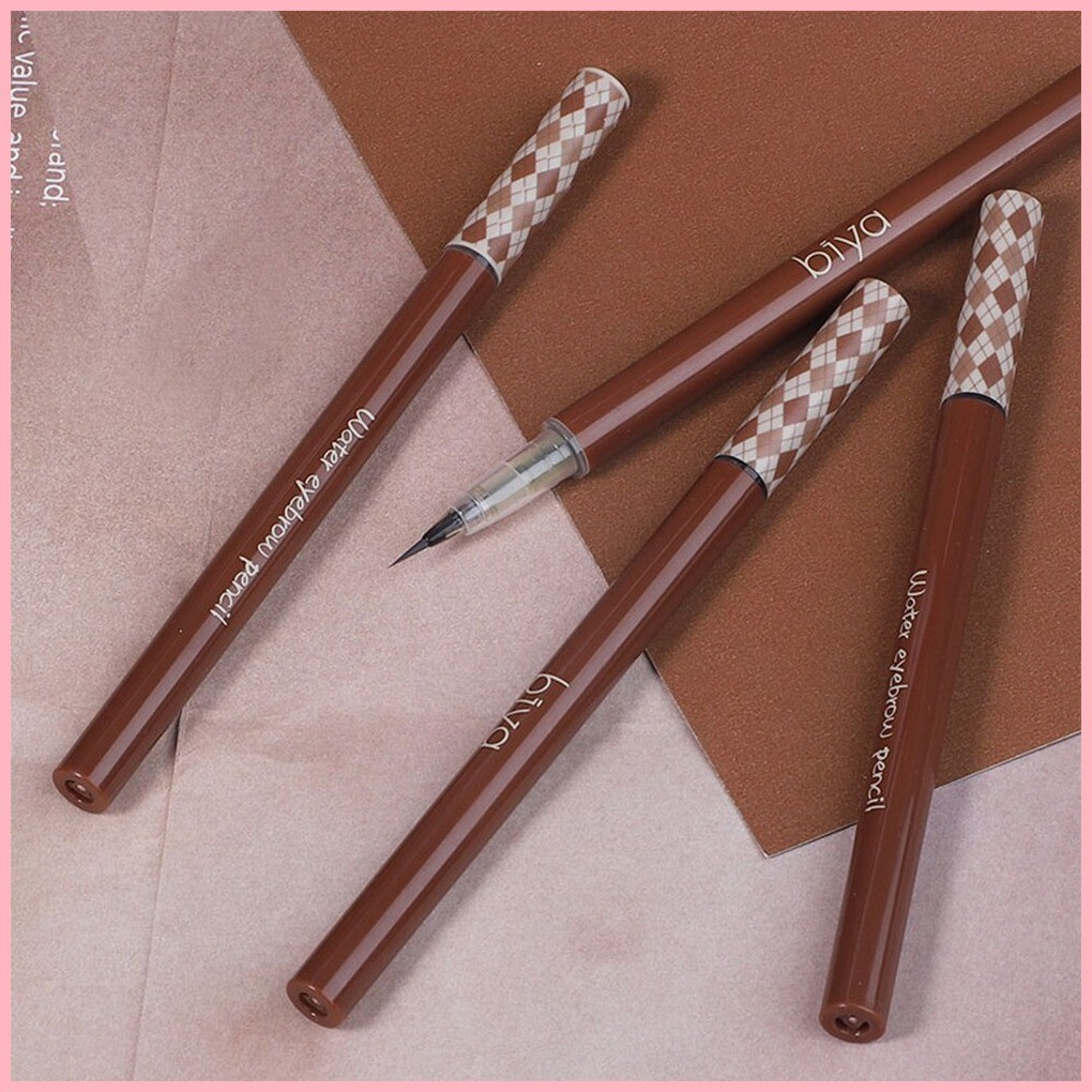 Biya Liquid Eyebrow Pencil 3 Colors Soft Brush Tip Line Smooth Waterproof Sweatproof Long Lasti 3388