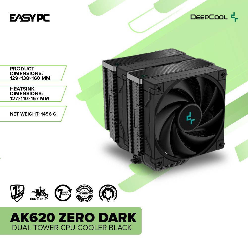 EasyPC | Deepcool AK620 Zero Dark and Dark Zoria Dual Tower CPU Cooler ...