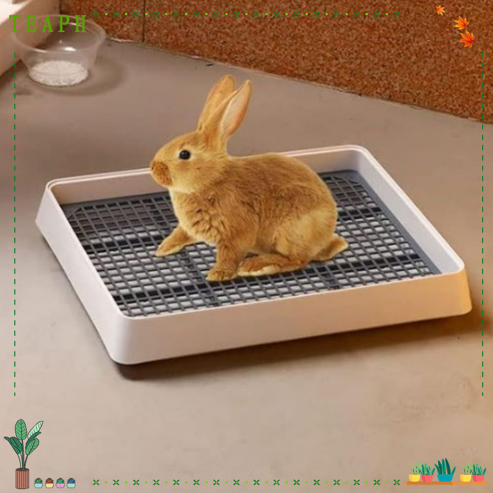 TEAPH Large Litter Box, Grid Rectangular Litter Pan, Rats Pet Toilet