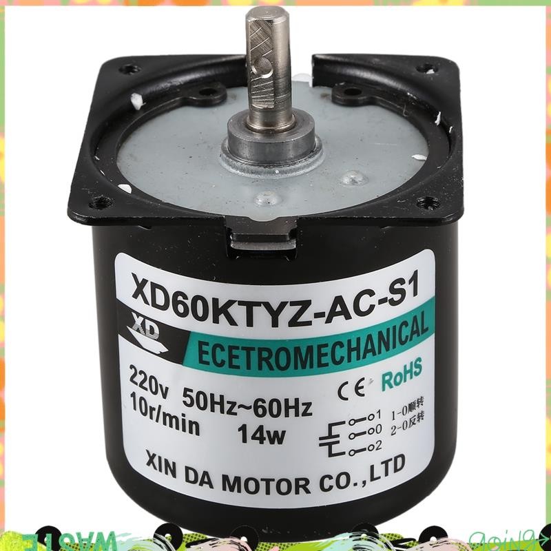 ffefhrudh 60Ktyz Ac Motor 220V 10Rpm Permanent Magnetic Electric ...