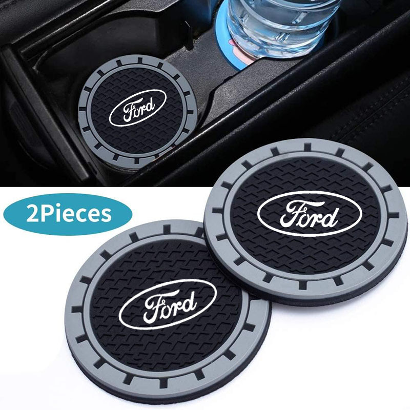 2 Pack Car Cup Holder Water Coasters For Ford Ranger XLT WildTrak Focus ...