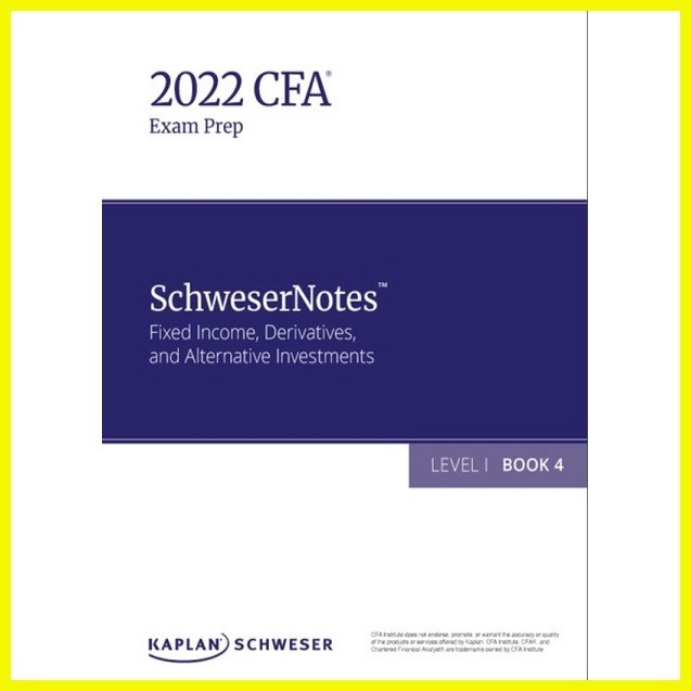 ♞,♘,♙Re Printed: 2022 CFA© Level 1 Schweser Notes Book 1-5 | Shopee  Philippines