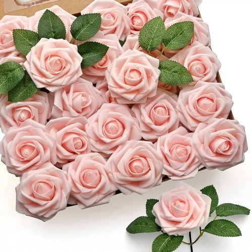 Rose Flower Cake Simulation Foam Forever Rose with Gift Box with Light String main image 1