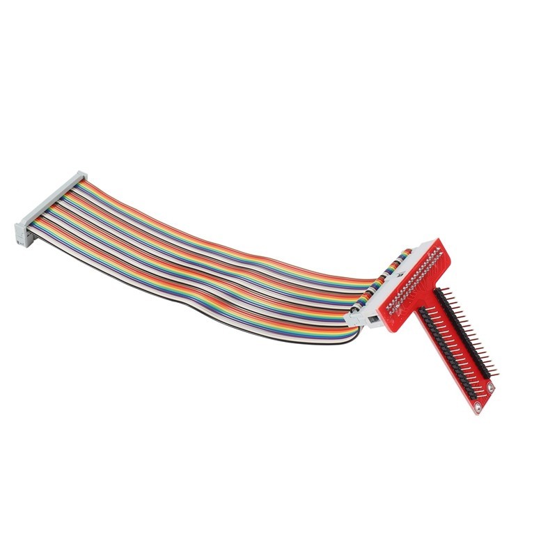 RPi GPIO Breakout Expansion Board + Ribbon Cable + Assembled T Type ...