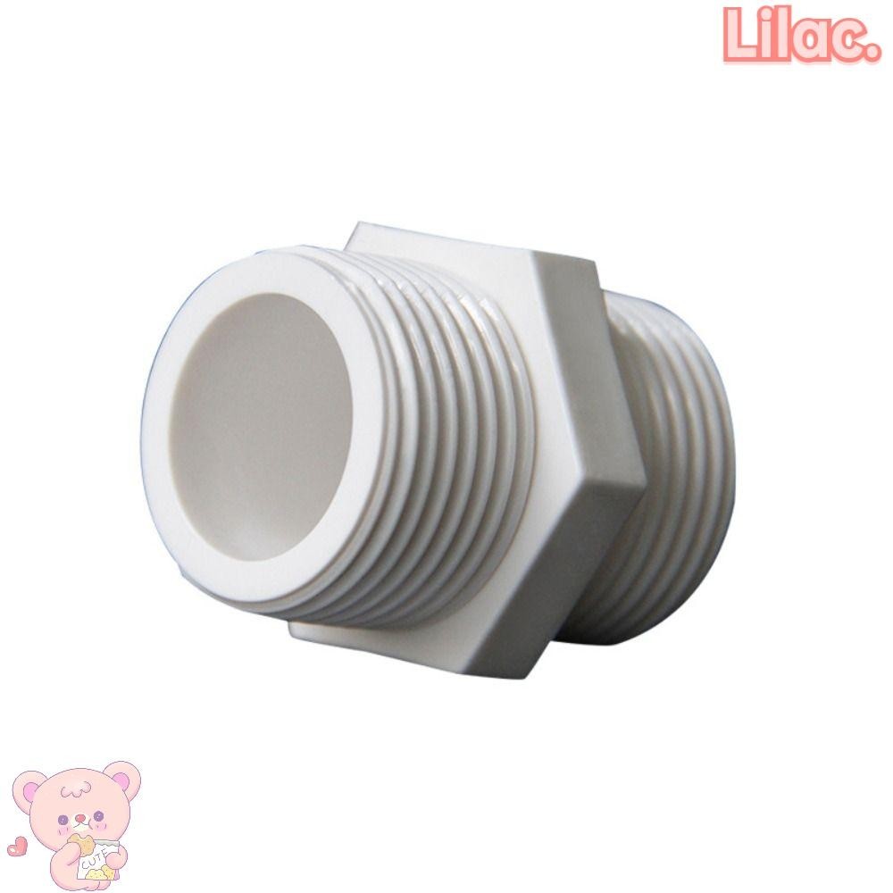 LILAC Pipe Fitting, G11/2 Male White Hex Nipple, Nipple Connector