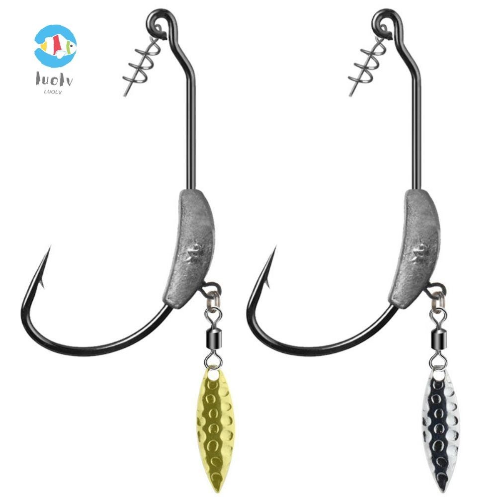 LUOLUVO 6PCS/Lot Weighted Swimbait Hooks, 4.5g 5.5g 7.2g with Twistlock ...