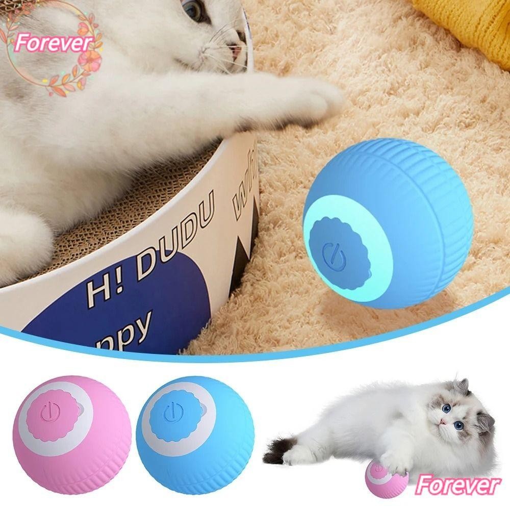 FOREVER Electric Cat Ball Toys Automatic Moving Bouncing Rolling Pet Self Rotating Ball ABS USB Rechargeable Intelligent Rolling Toy Shopee Philippines