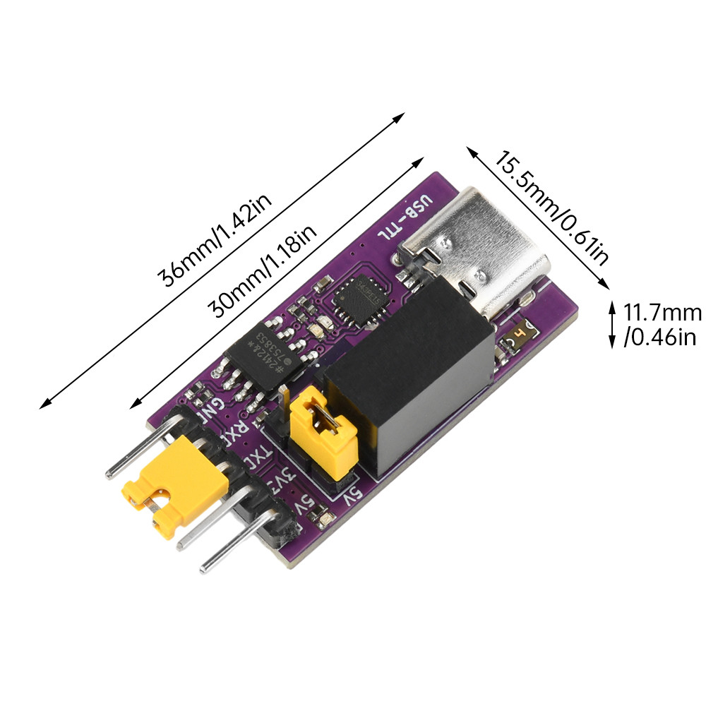 Pcbfun CH343 Isolated USB to TTL DC 3.3V/5V Serial Port Isolated ...
