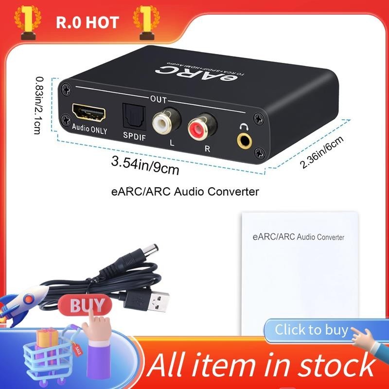 EARC Audio Extractor 192Khz Converter HDMI Compatible to RCA Audio ...