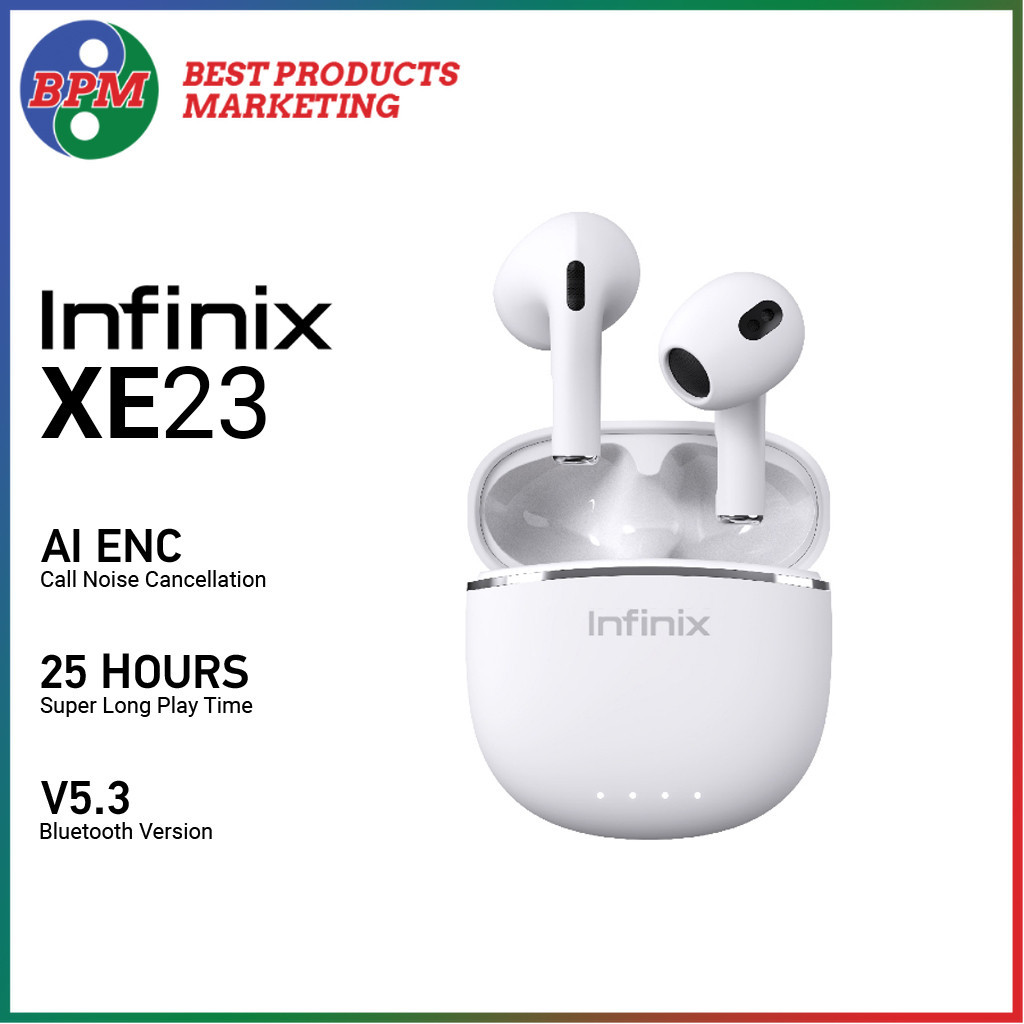 Bpm Infinix Xe23 Clear Vocal Earbuds Ai Noise Cancellation Bluetooth 5 3 13mm Rich Bass