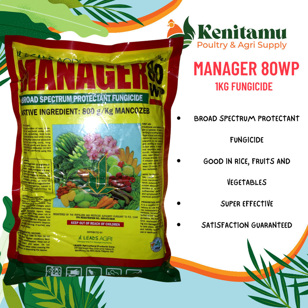 MANAGER 80WP 1KG FUNGICIDE BY: LEADS AGRICULTURAL PRODUCTS CORP. FOR ...