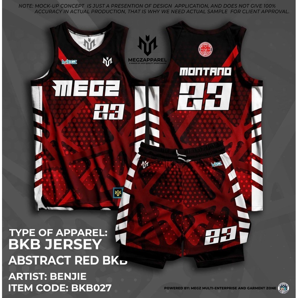 MEGZ BKB027 Customize Basketball Jersey Full Sublimation | Shopee ...