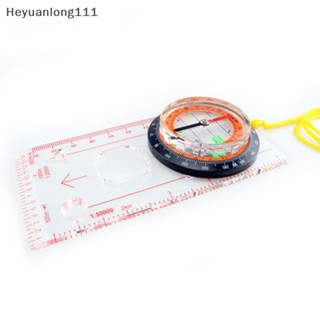 （heyuanlong111） Portable Compass Scale Ruler Map Ruler With Lanyard For 