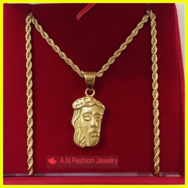 【hot sale】 The face of Jesus pendant with rope chain Unisex/Couple ...