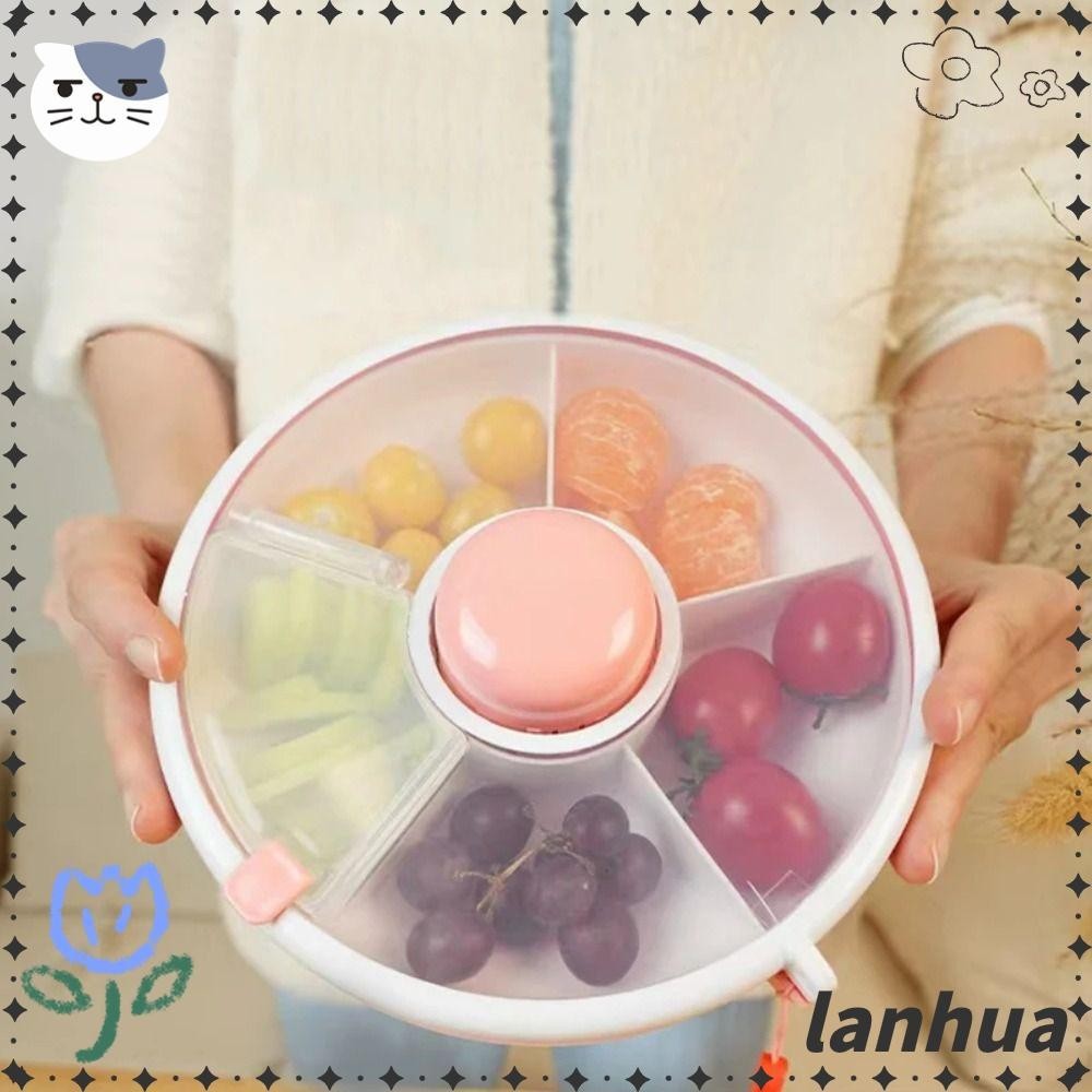 LANHUA Snack Container, Moisture-proof with Lid Kids Snack Spinner ...