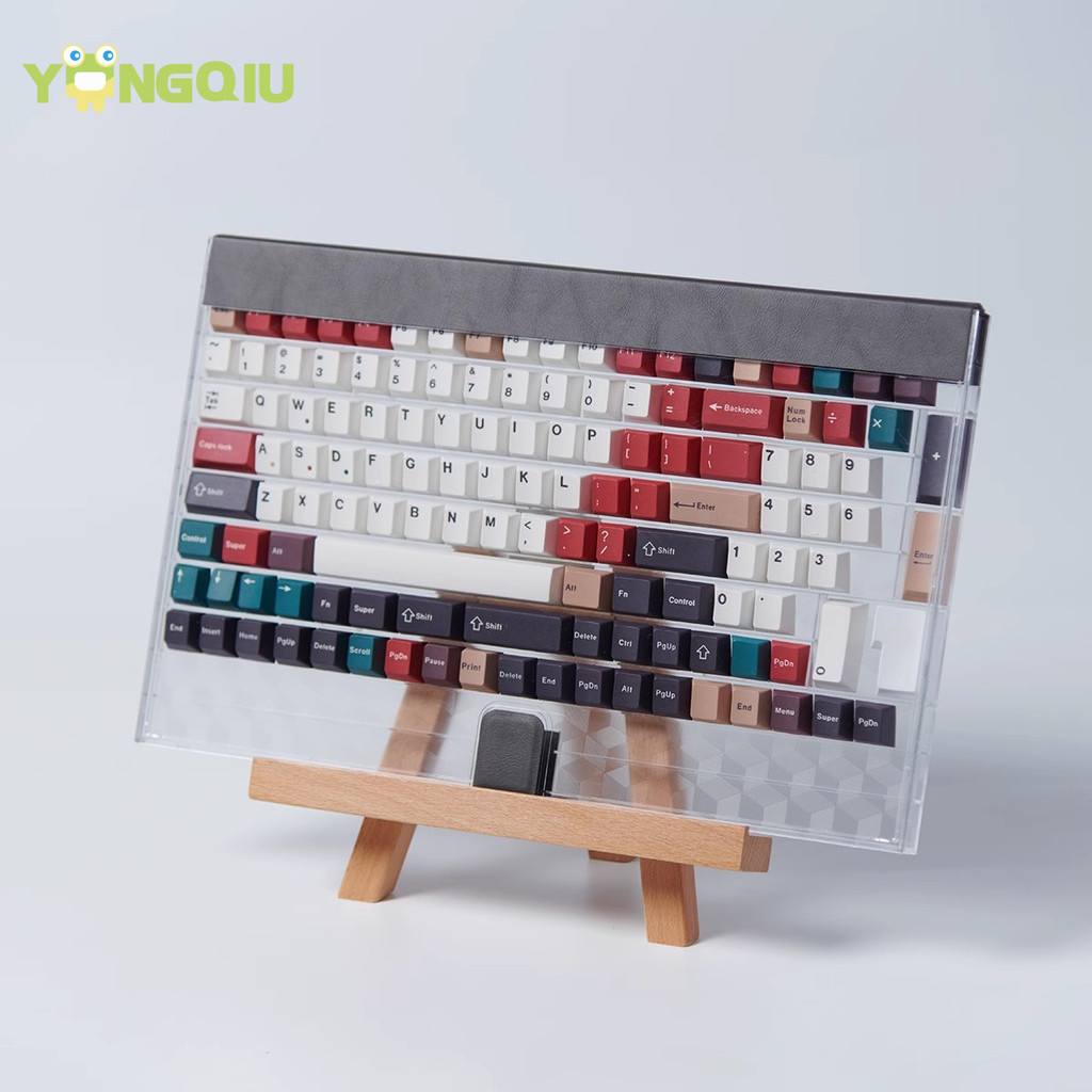 PC Leather transparent Keycaps storage box Mechanical Keyboard