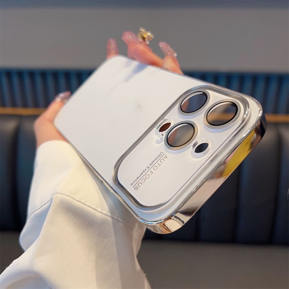 Luxury Phone Case Pc Hard Glass Shockproof Protective Large Window ...