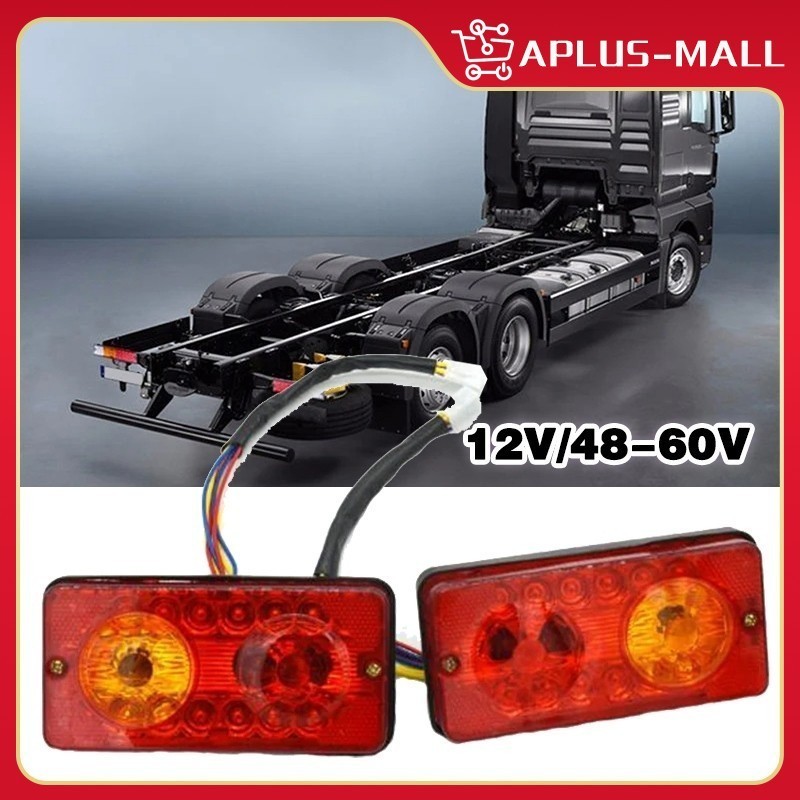 12/48V LED Car Truck Lorry Brake Light Turn Signal Reverse Lamp For ...