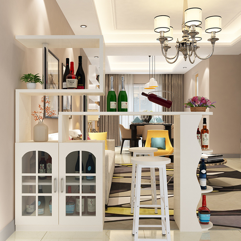 Home Bar Table Wine Cabinet Corner Multi-Functional Rotating Small Bar ...