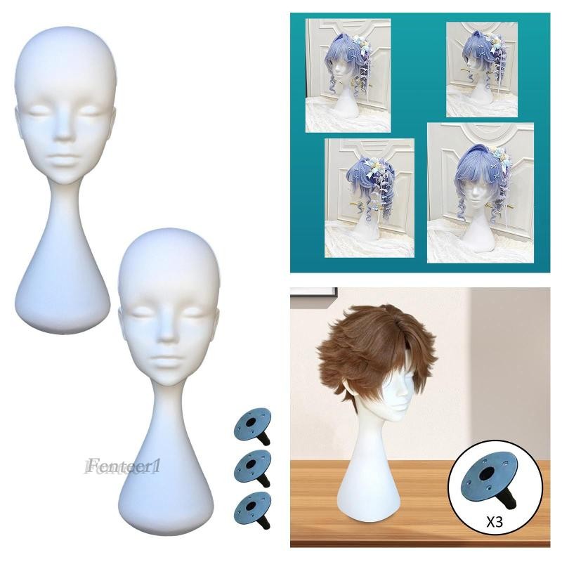 [Fenteer1] Mannequin Head Model Hat Display to Carry Display Mannequin ...
