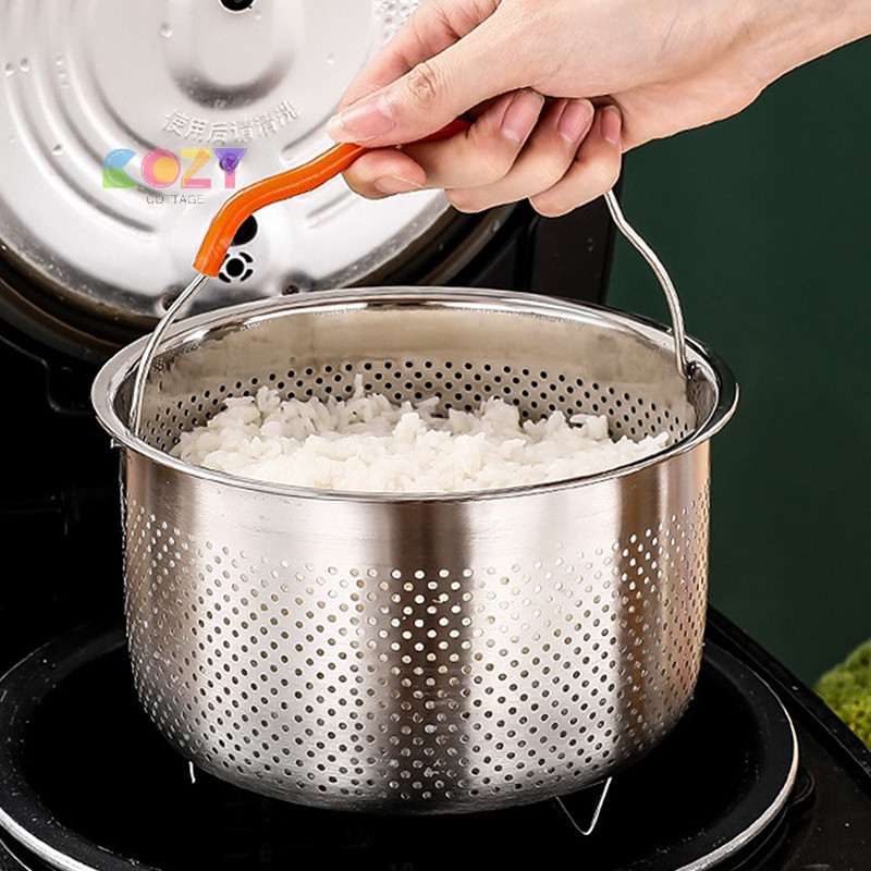 Cozy Cottage】 Stainless Steel Kitchen Steam Basket Pressure