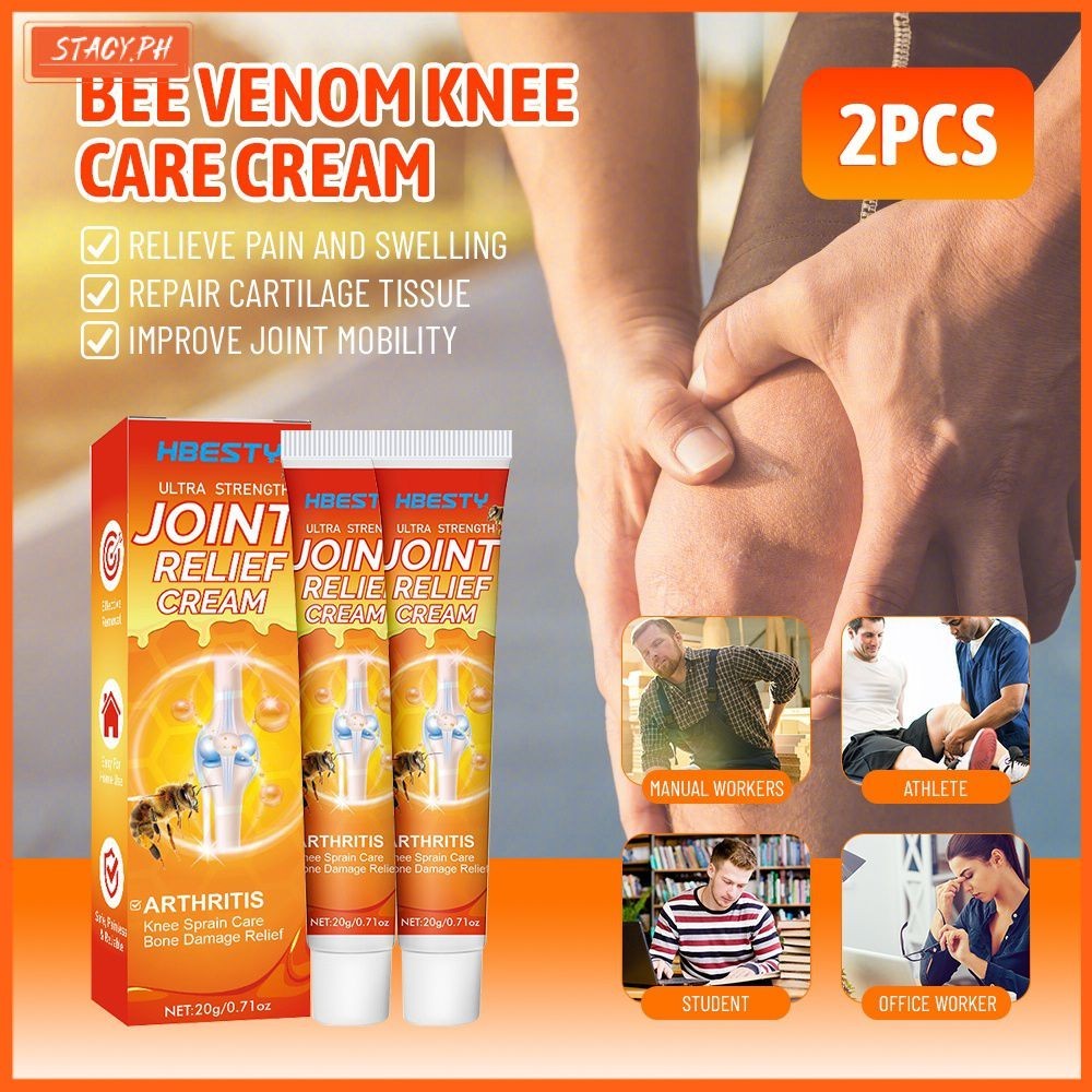 【stacy】 HBESTY 2PCS Bee Venom Joint Cream Knee Shoulder Neck Ankle ...