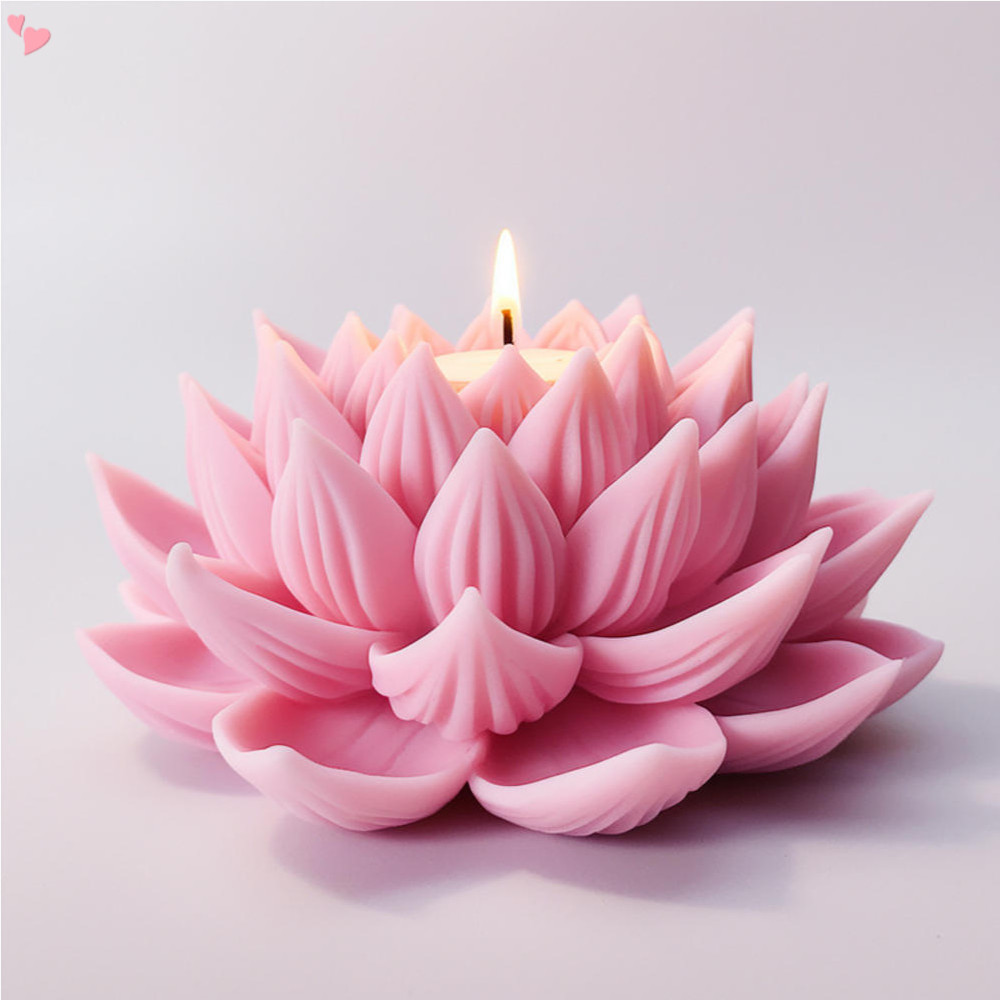 3D Lotus Flower Silicone Mold - Lotus Mold for Fondant, Candle ...