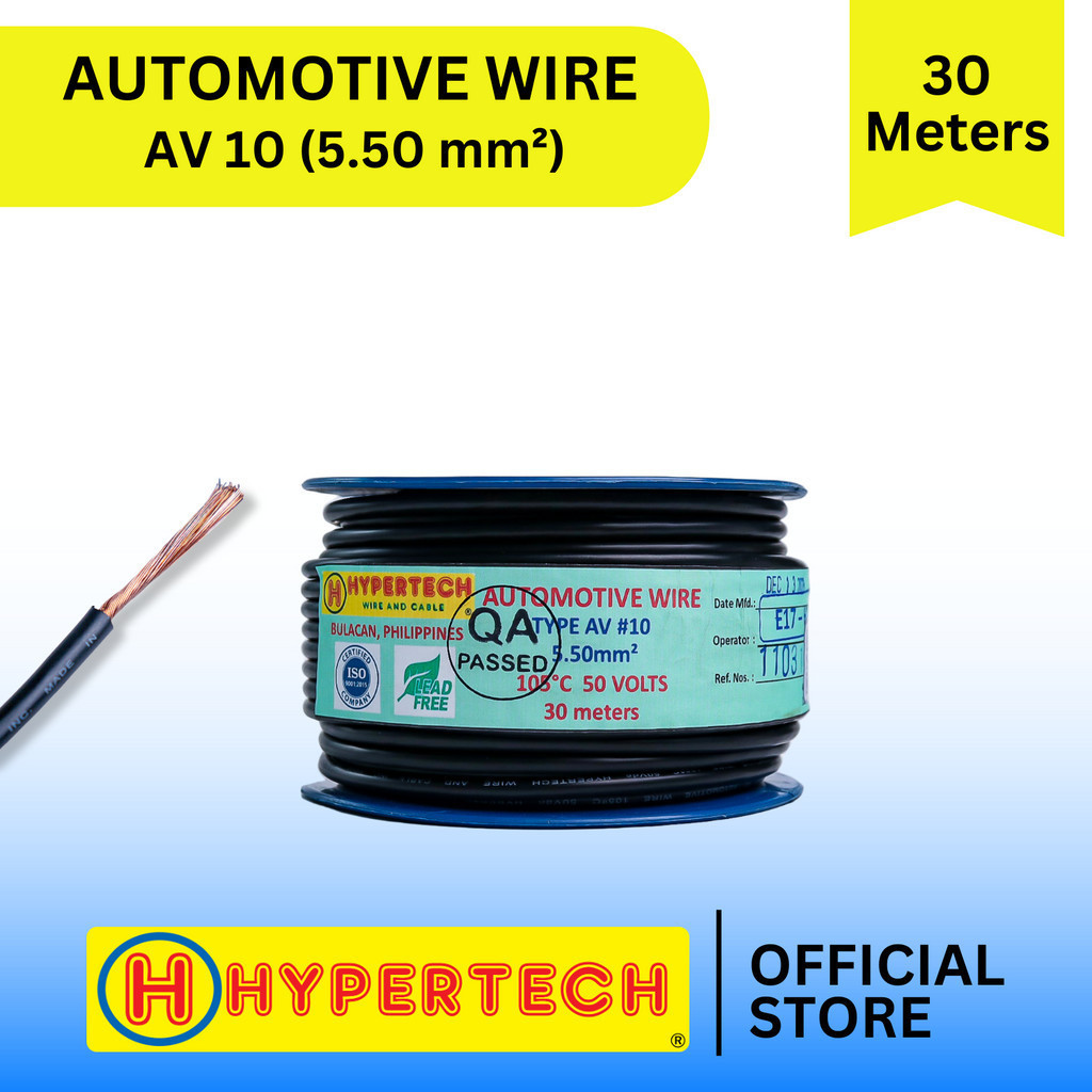 Hypertech AUTO WIRE # 10 30meters Automotive Stranded Pure Copper ...