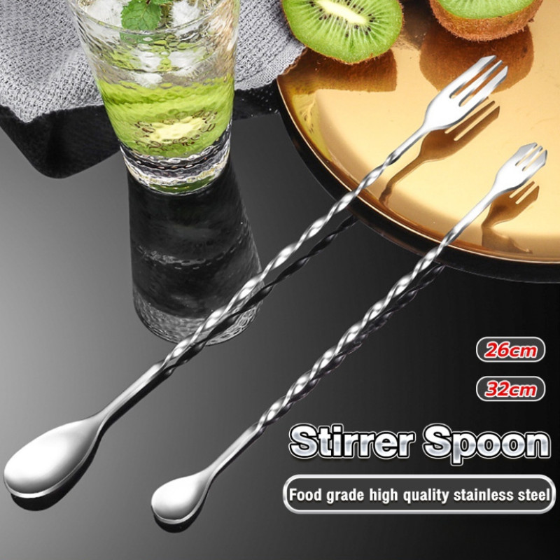 Stirrer Spoon Cocktail Stirring Spoon Milk Tea Juice Stirrer Coffee ...