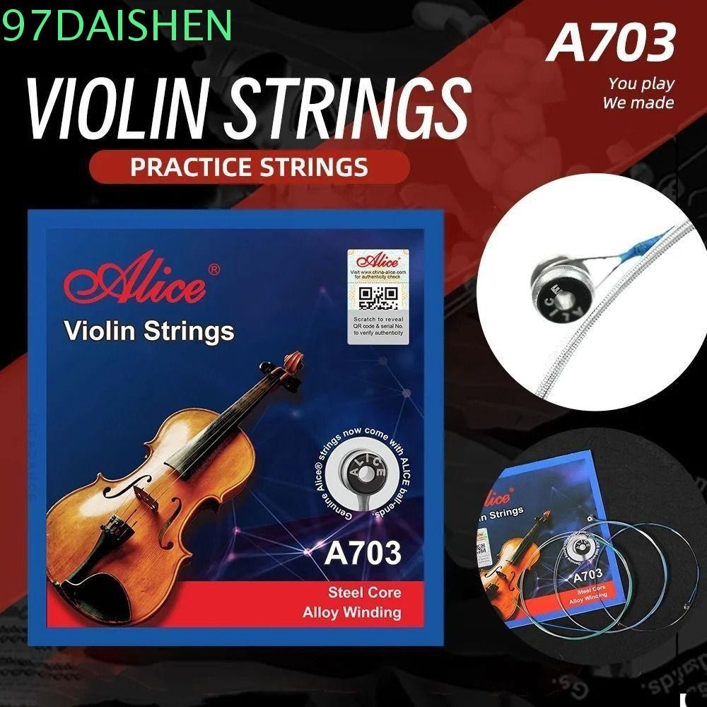 DAISHEN A703 Violin Strings, 4/4 3/4 1/2 1/4 1/8 E A D G Strings Alice
