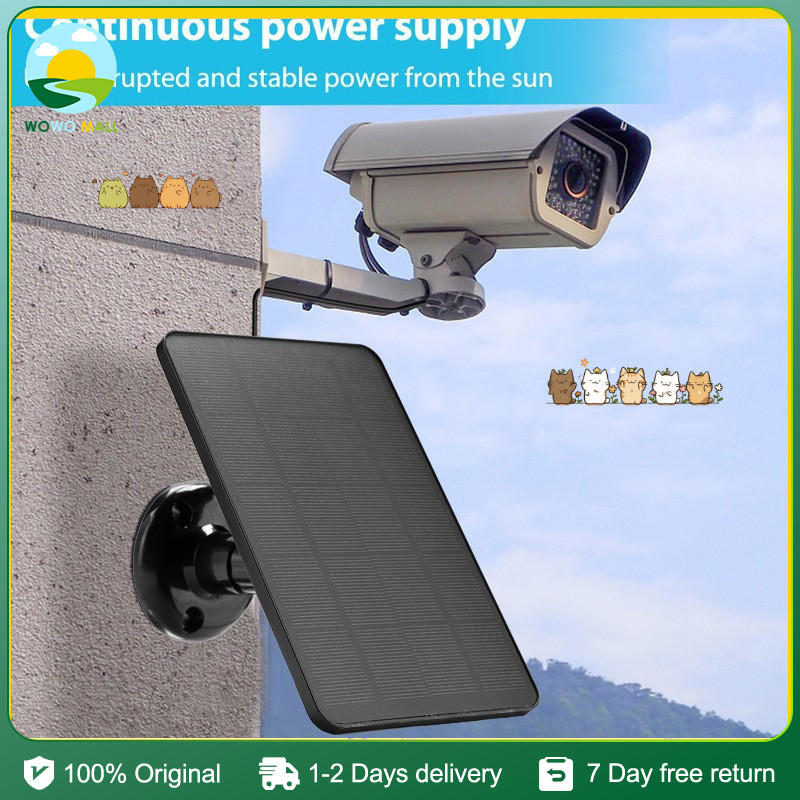 10W 5V Solar Power Panel for Outdoor Security Camera With DC5521/USB-C ...