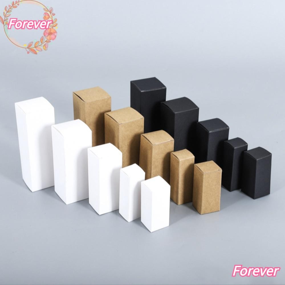 FOREVER 10PCS Cardboard Box, Black/White Small Large Size Paper Gift ...