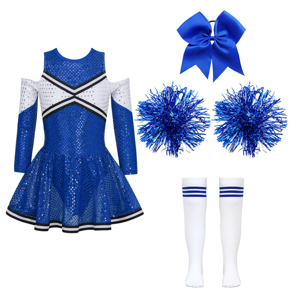 inhzoy Cheerleader Costume for Girls Blue Cheerleading Outfit for Kids Cheer  Up Party Halloween Cosplay Birthday | Shopee Philippines