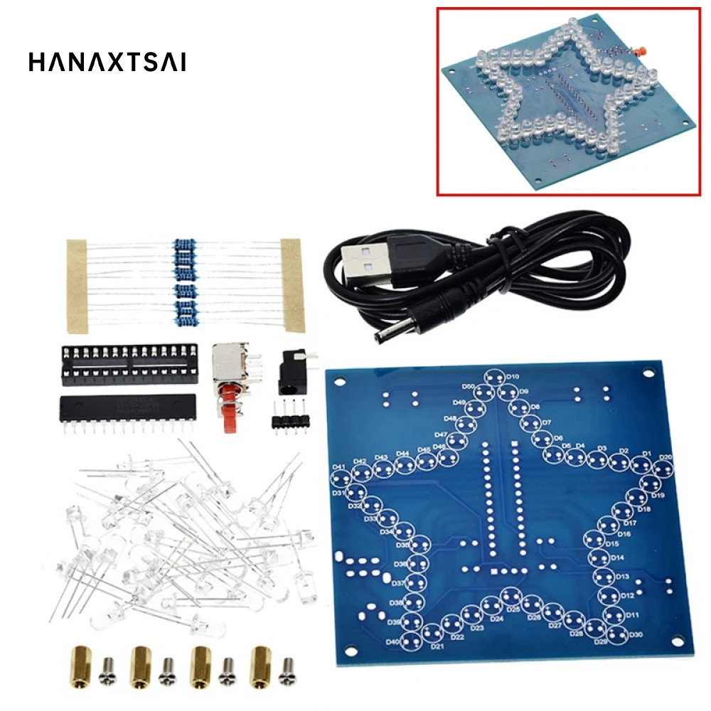 DIY Electronic Kit Five-Pointed Star Colorful Glare LED RGB Module ...
