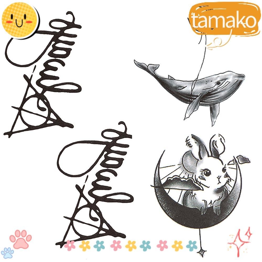 TAMAKO Tattoo Stickers Simulation Student|Whale Couples | Shopee ...